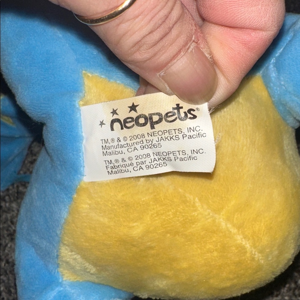 2008 Neopets Blue Scorchio Dragon 12-inch stuffed animal by Jakks Pacific. - Picture 6 of 6